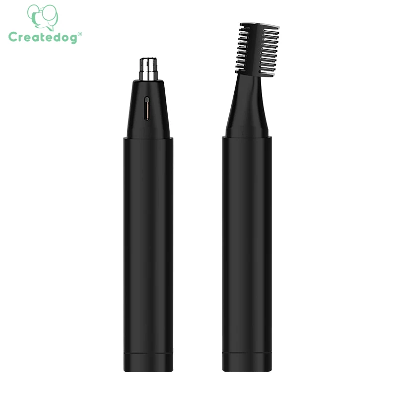 2 in 1 Painless Battery-Operated Nose Hair Trimmer Black Beard for Men Grooming Kit