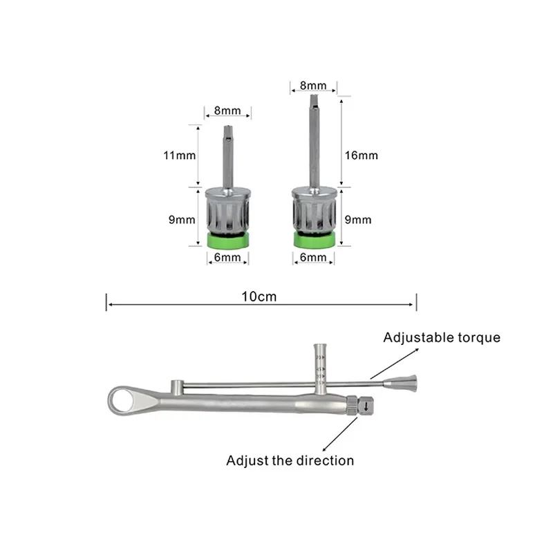 Dental Universal Implant Torque Screwdrivers Wrench Dental Implant Restoration Tool Kit 10-70NCM