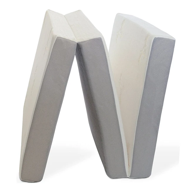 Tri Fold Memory Foam Mattress Folding Bed Camping Single Bed