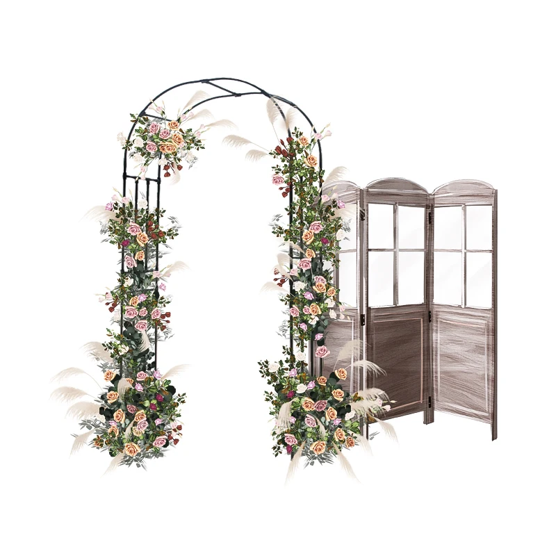 Custom Metal  Garden Arch for Climbing Plant Outdoor  Wedding Arch Garden Arbors for Party Factory Sell