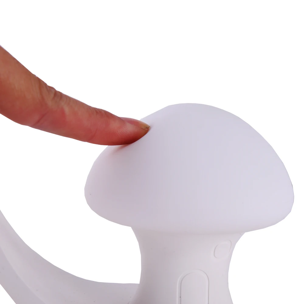 Mushroom Kids Touch Sensor Bedside RGB Night Light with Phone Holder