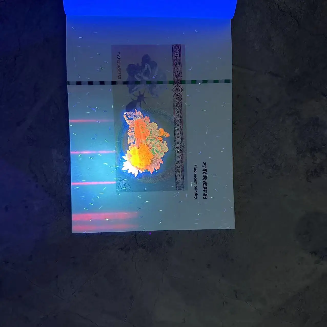 indian Custom high quality banknote cotton paper security thread with thread and watermark