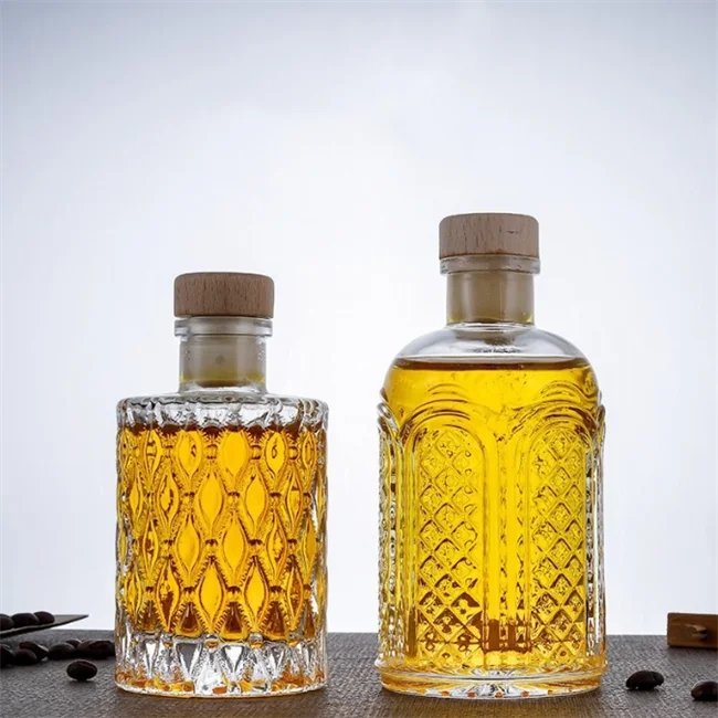 Wholesale Clear 100ml 120ml 150ml 200ml Drinks Glass Wine Liquor Bottle Mini Juice Glass Bottles With Cork