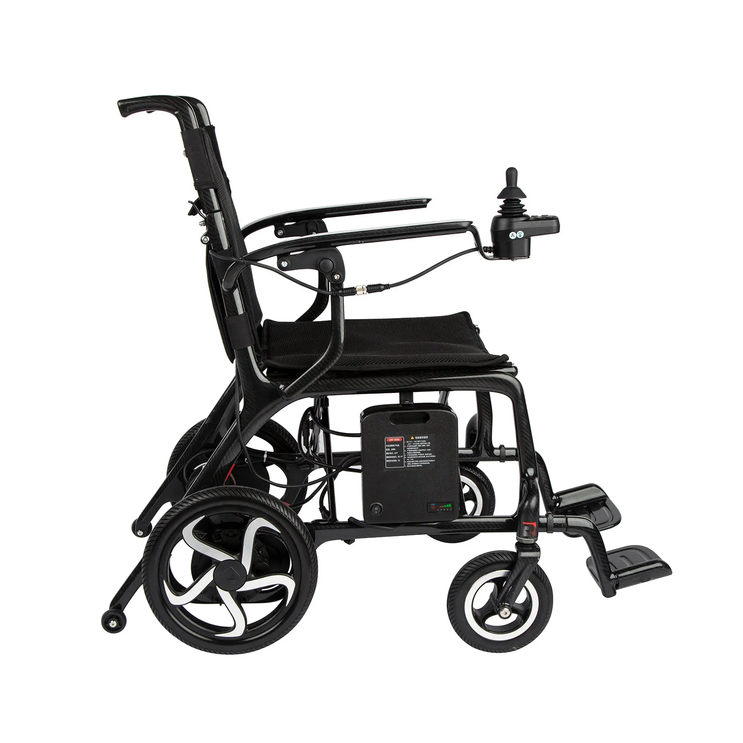 High Performance Carbon Fiber Electric Wheelchair Lightweight Folding Mobility Long Range Power Wheelchair