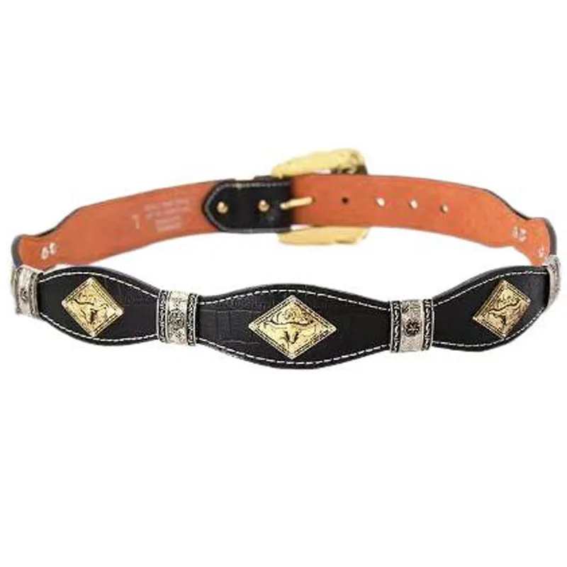 Concho Belt Mens Women Western Cowboy Leather Belt Longhorn Horse Rooster Cowboy Prayer Sheriff Star Decoration