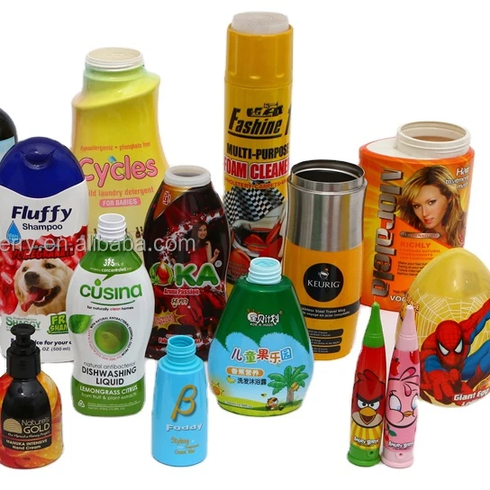 Customized Printing PET/PVC Heat Shrink Sleeve Wrap Printable Glass  Plastic Bottle Body Neck Label Rolls Shrink Label