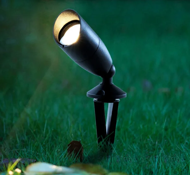 K&O LED Spike Light Brass Single Color Low Voltage 12V Landscape Exterior Pathway Light for Lawn Garden IP65
