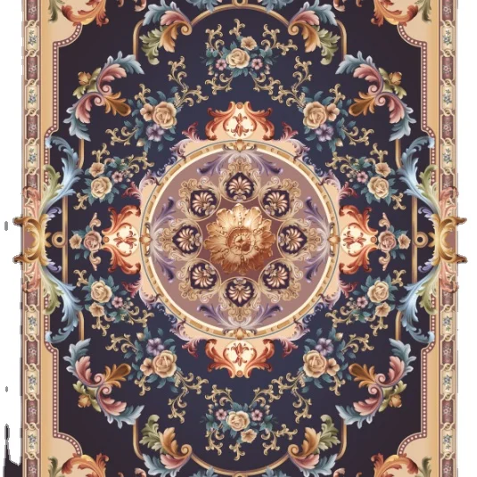 Persia design New print hot sale living room 3d printed floor room carpets and area rug with rubber backing