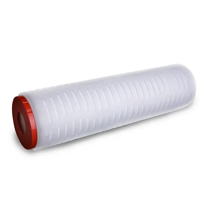 Wide Chemical compatability  Hydrophobic 20 inch PVDF membrane air filter cartridge with 226 fin/ DOE for gas Sterile Filtration