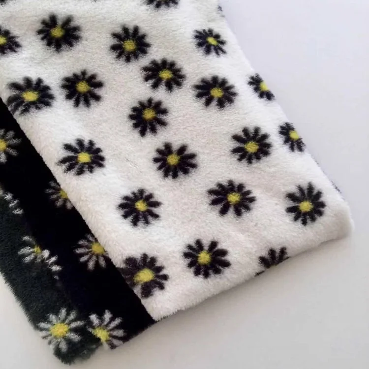 Traditional Flower Pattern Cheap Brushed Poly Strech Digital Knit Custom Printing Fabric For Blankets