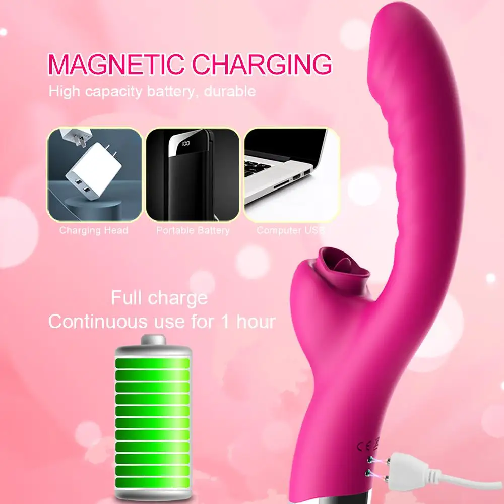MOGlovers 1PC Licking Vibrator For Women Tongue Lick Clitoris Stimulator Toys with 20 Vibrators Speeds Wand Clitoral Juguetes ua