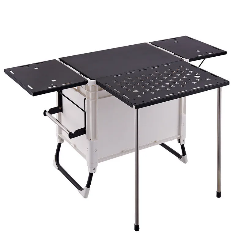 Portable Camping Equipment Folding Aluminium Dinning Table for Picnic BBQ Tools
