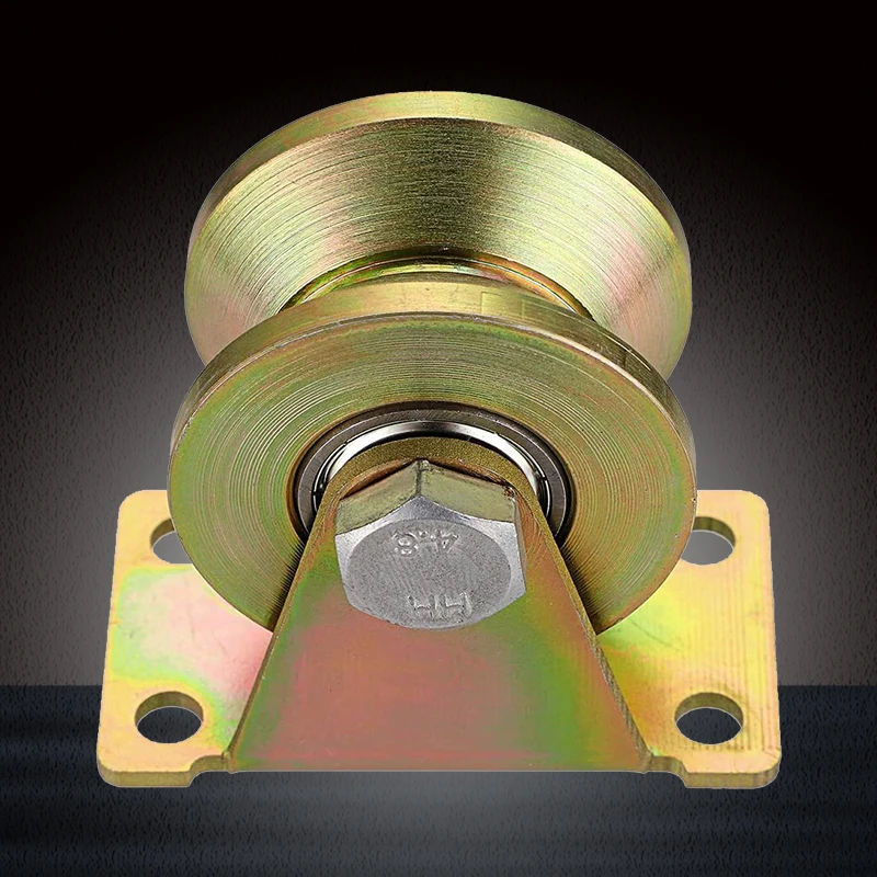 V groove roller for Sliding gate machined steel guide roller track caster