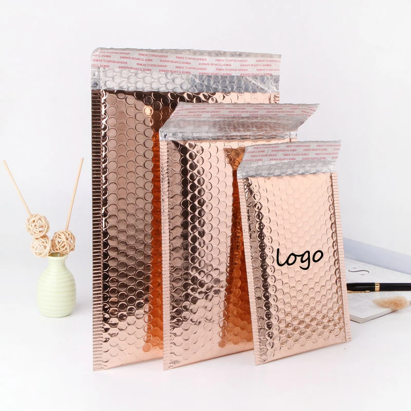 ready to ship gold metallic envelope bulles mailers luxury mailer bags parcel packaging bubble padded envelop