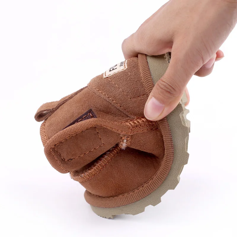 Baby Snow Boots for boys and girls Kids Sheepskin Real Fur Shoes Children Geanuine Leather