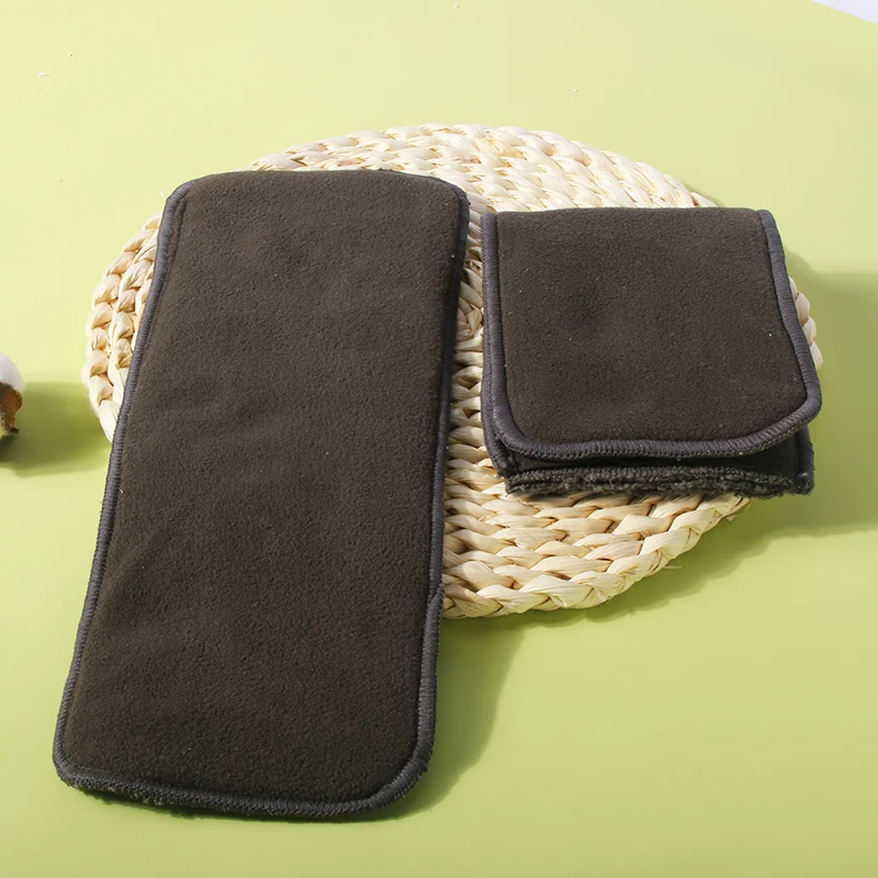 Babyshow 5 layers charcoal bamboo inserts ready to ship reusable diaper inserts for night time