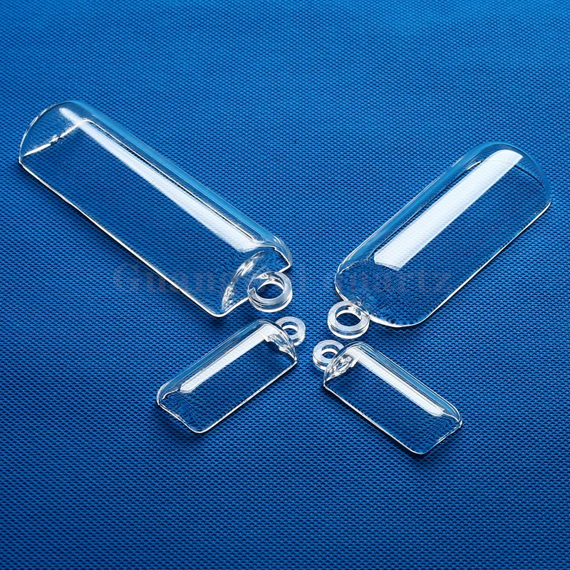 Customized semicircular quartz boat chemical loader fused quartz glass boat