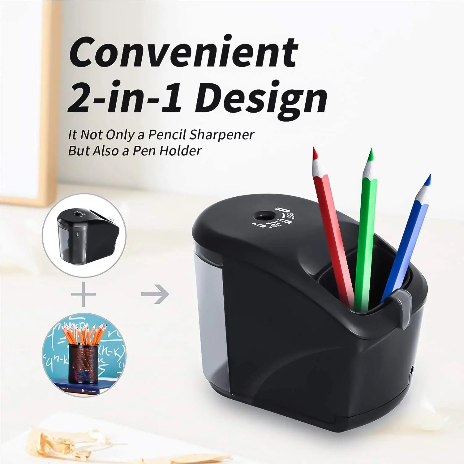 8seconds fast sharpening  time development of new products electric pencil sharpener desk
