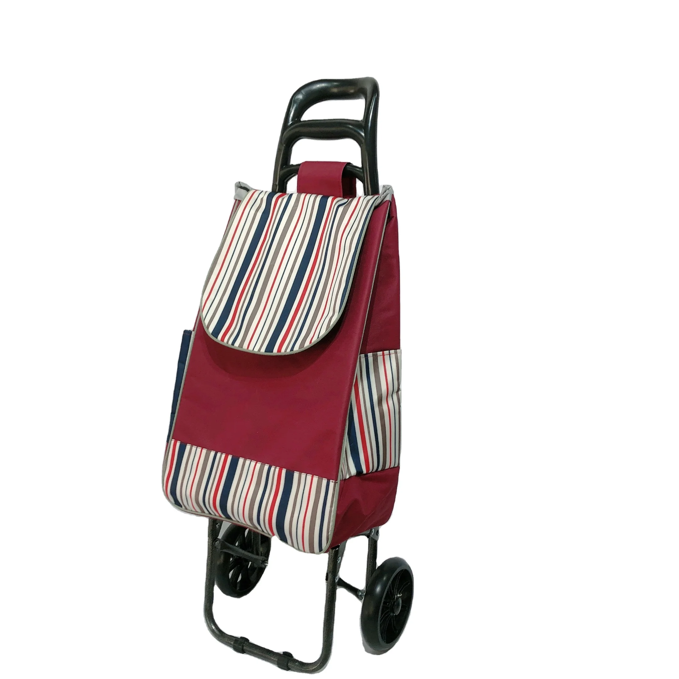 A folding shopping trolley for supermarket shopping and practical portable folding luggage cart for travel shopping