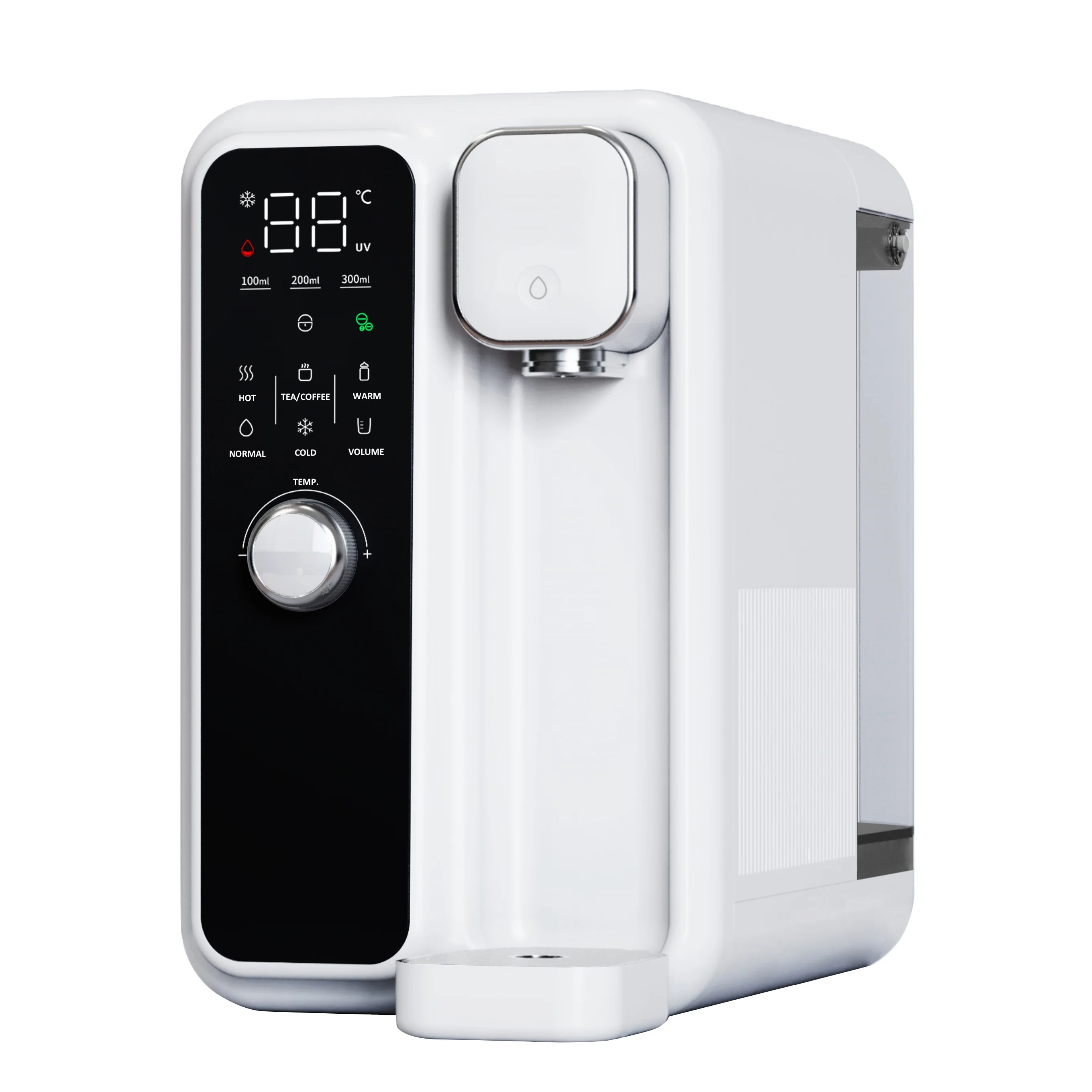 Countertop Hot & Cold Water Dispenser with Smart Water Cooler and Heater Electric Desktop Led Film for Plastic Free Spare Parts