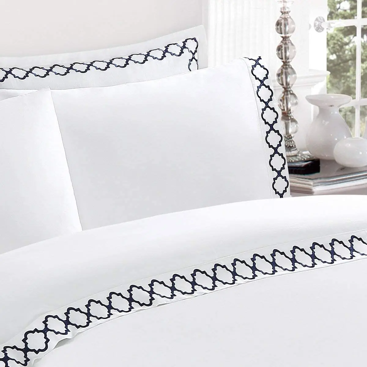 80gsm 100% polyester microfiber embroidery professional luxury hotel bed sheets 4pcs from Newtex