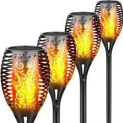 Solar Torch Lights Waterproof Flickering Flame Solar Torches Dancing Flame 96 LED Landscape Decoration Lighting