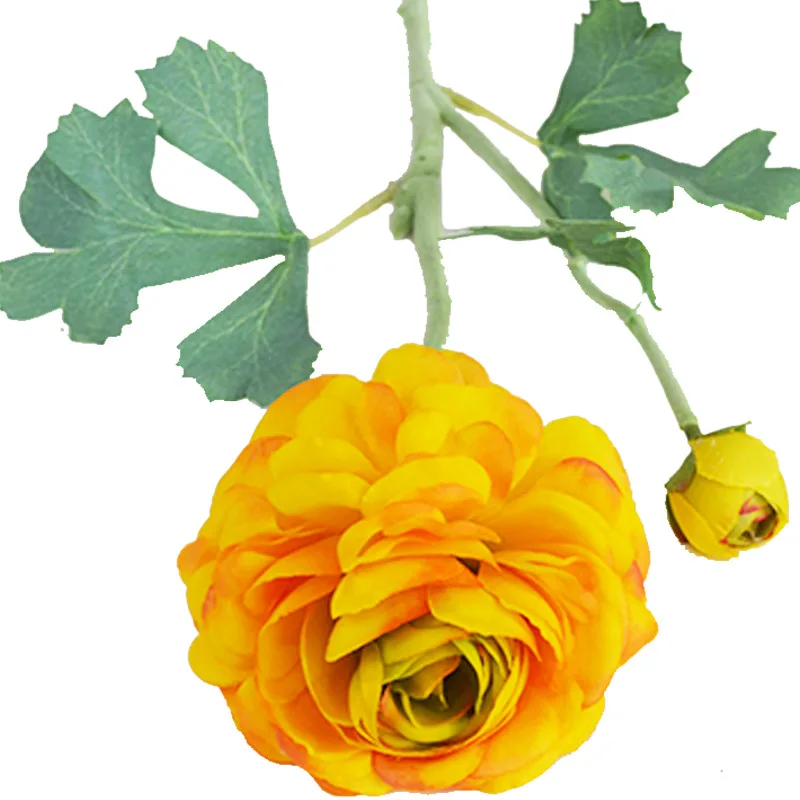 Hot Sale Faux Silk Camellia Plant Flower Artificial Ranunculus For Wedding Centerpiece Decoration