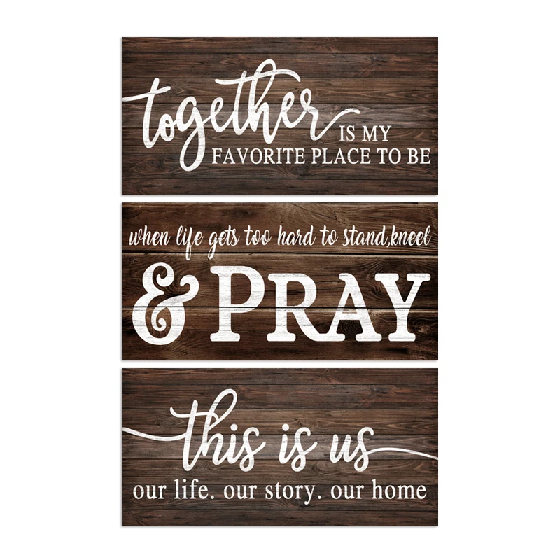 Wholesale Custom Bible Wood Board Home Wall Hanging Decor  Plaques Signs For Home