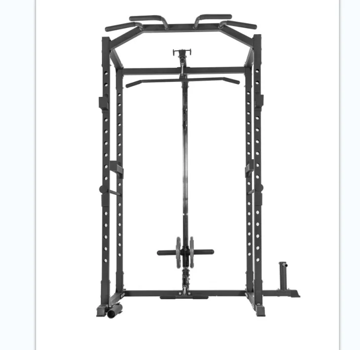 ZYFIT  SEMI-commercial gym power rack cage with pulley machine and landmine accessories
