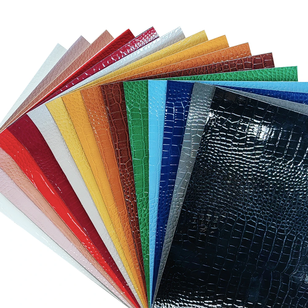30cmx135cm roll crocodile faux leather leatherette fabric synthetic leather for diy making bag shoes crafts
