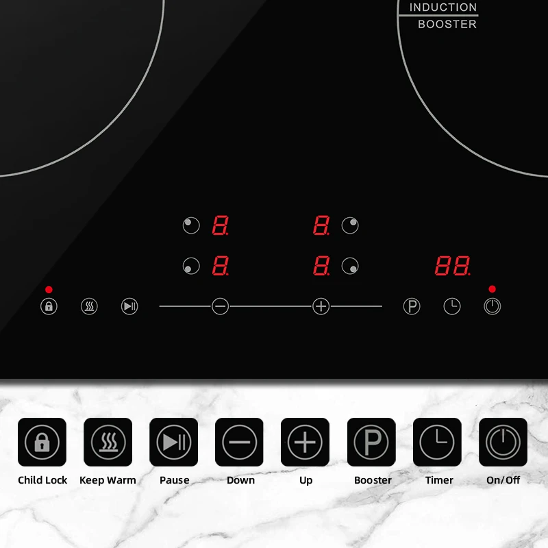 Built In Induction Cooker 4 Burner CE Waterproof Household Induction Cooktop