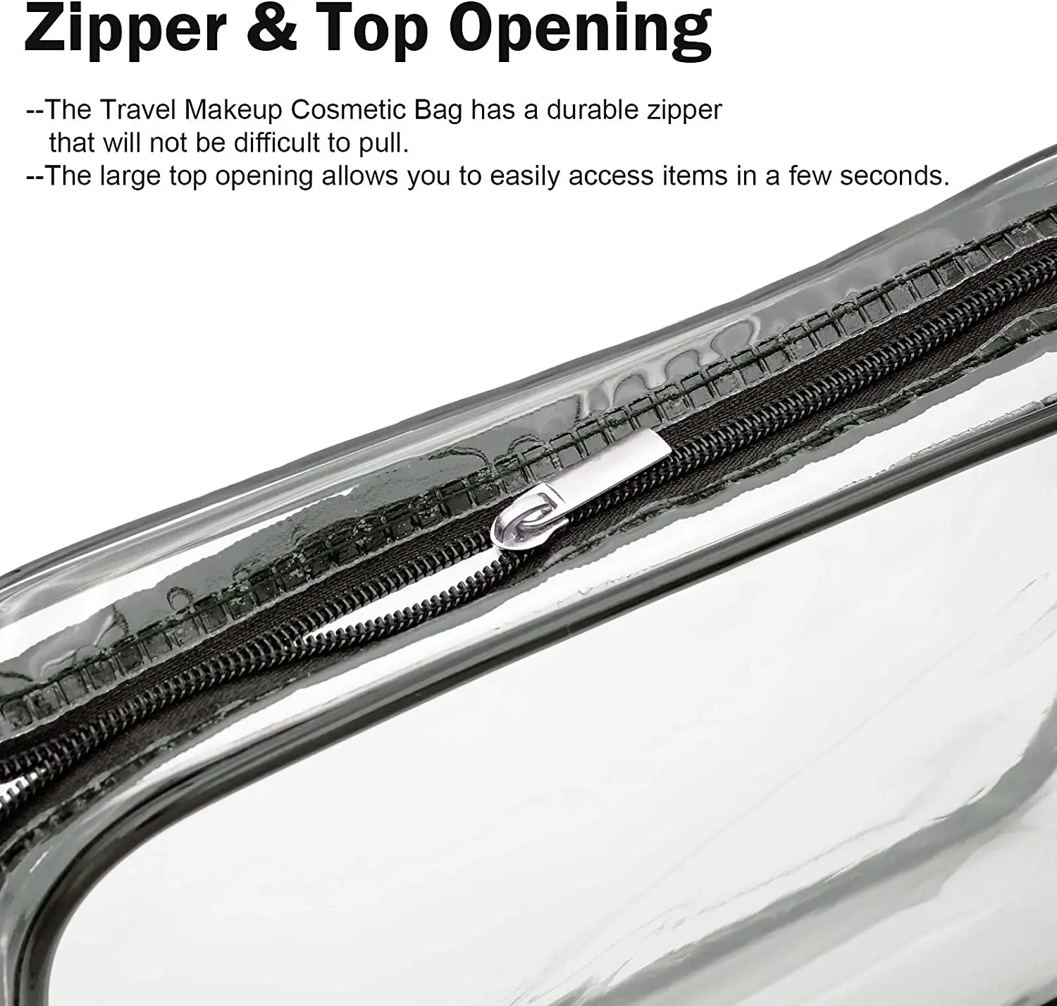 Custom Clear PVC Plastic Cosmetic Bag Transparent Waterproof Travel Toiletry Bags Clear PVC Cosmetic Bag