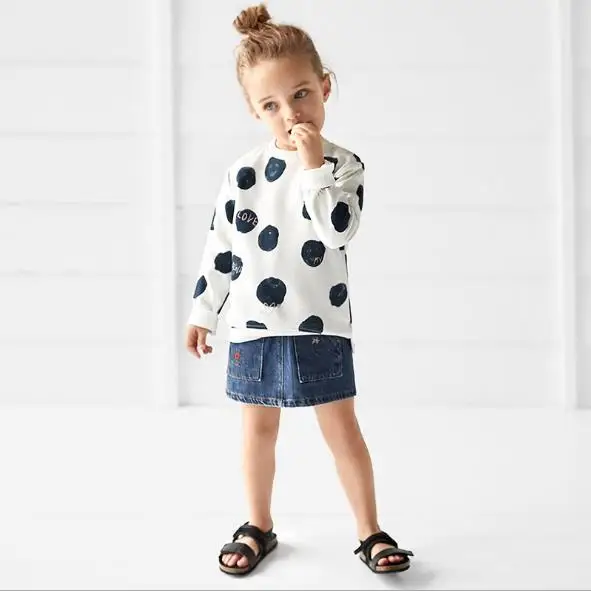 
New design autumn children cotton t-shirt knitted long sleeve toddler girls 