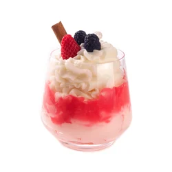 Custom Decorative Fragrance Pink book scented Strawberry Ice Cream Shaped Candle in glass