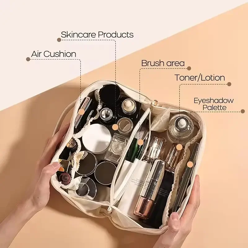 PVC Clear Zipper Travel Toiletries Bag Beauty Cosmetic Bag With Logo