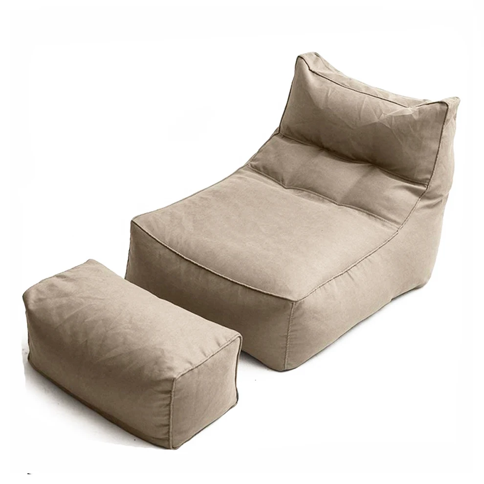 Multi function Chair Adults Living Room nordic Bean Bag Sofa triangle cotton and linen lazy beanbag sofa