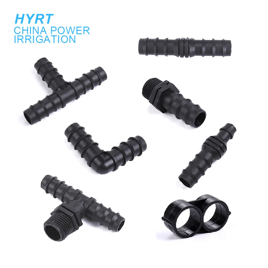 16/20/25mm PE Pipe Barb Connector Garden Micro Drip Irrigation Pipe Hose Connector Gardening Watering System