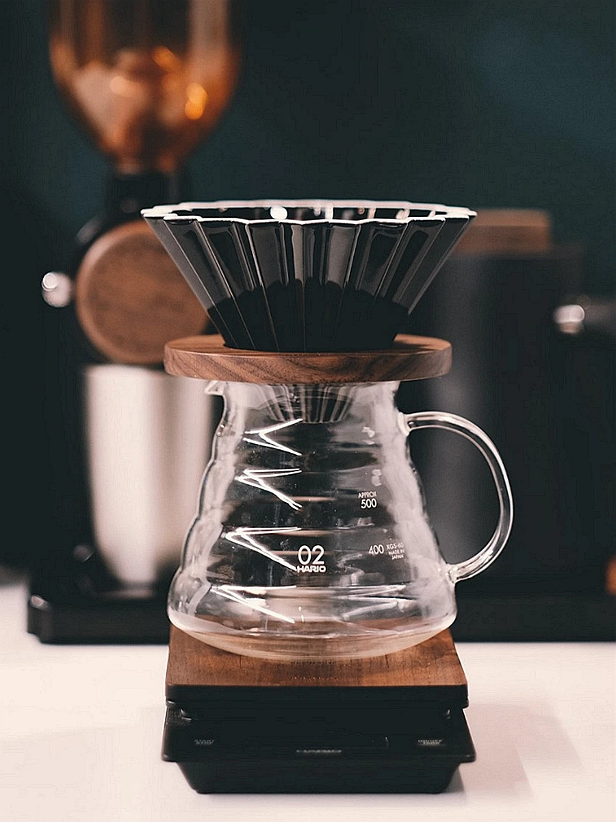 Fixed Ring Wooden Walnut Hold Coffee Dripper Wooden Dripper Holder for Origami