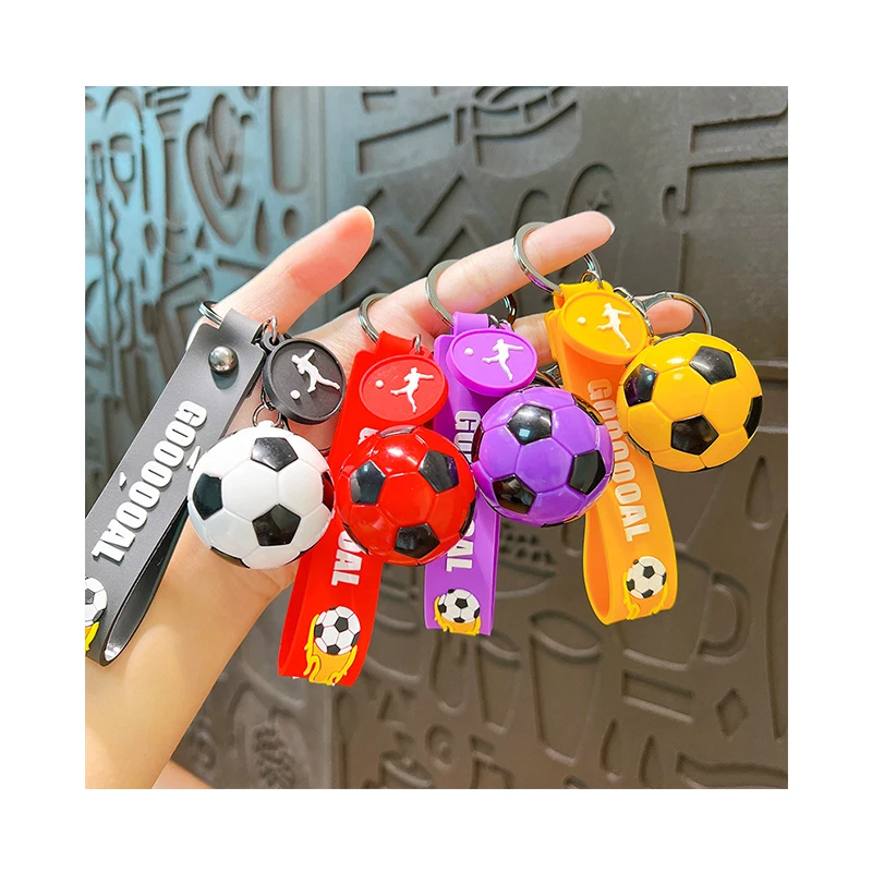 Creative football keychain personality couple bag cute small gift pendant wholesale keyring