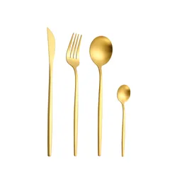 portuguese matte bulk stainless steel cutlery set gold royal prestige wedding gold flatware for events