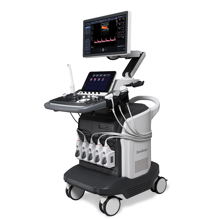Sonoscape S50 Elite 4D Trolley Medical Ultrasound Equipment Color Doppler