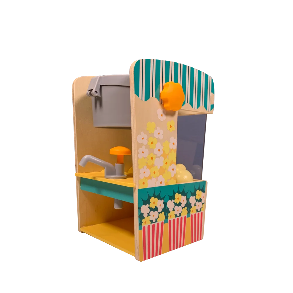 New Play children educational Wooden Baby Popcorn Toy food Pretend Play kitchen toy set for girl kids