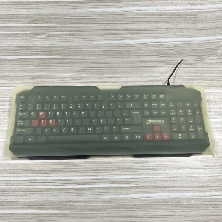 Оптовая продажа с фабрики высокое качество под заказ высокоэластичная мягкая прозрачная силиконовая накладка на клавиатуру для универсальных ПК