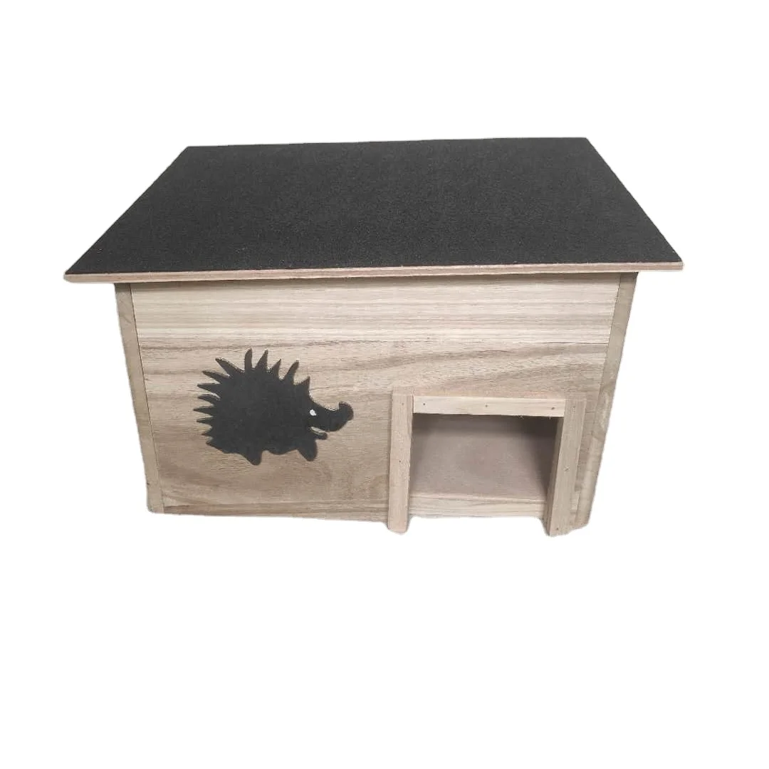 Newpower hamster Hedgehog cage removable Wooden Squirrel Pet house Animal Cage Hedgehog House with waterproof pith-cover roof