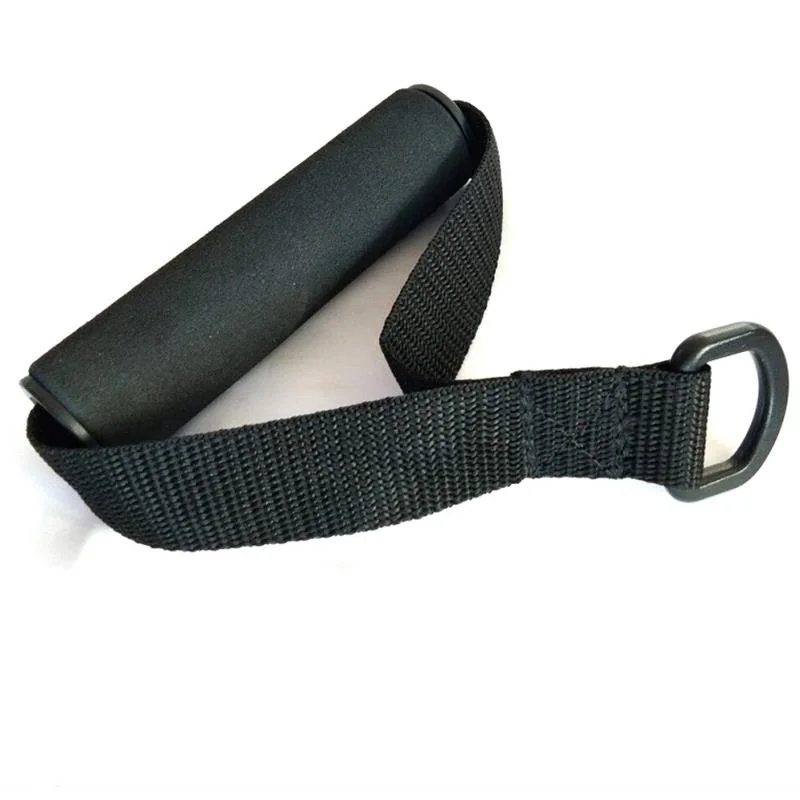 resistance band handles with foam and metal or plastic clip for door gym fitness exercise equipment