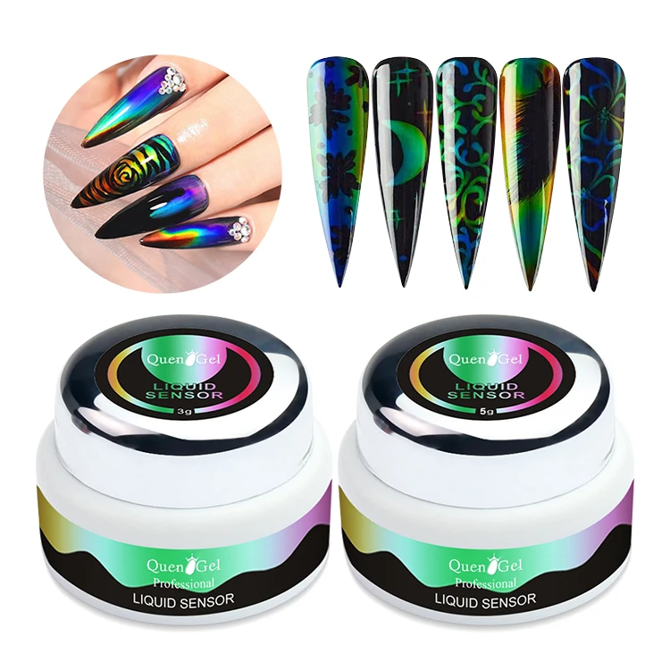 Thermochromic Liquid Crystal Mood Color Changing Gel Polish Nail Art UV Colorful Temperature Changing Liquid