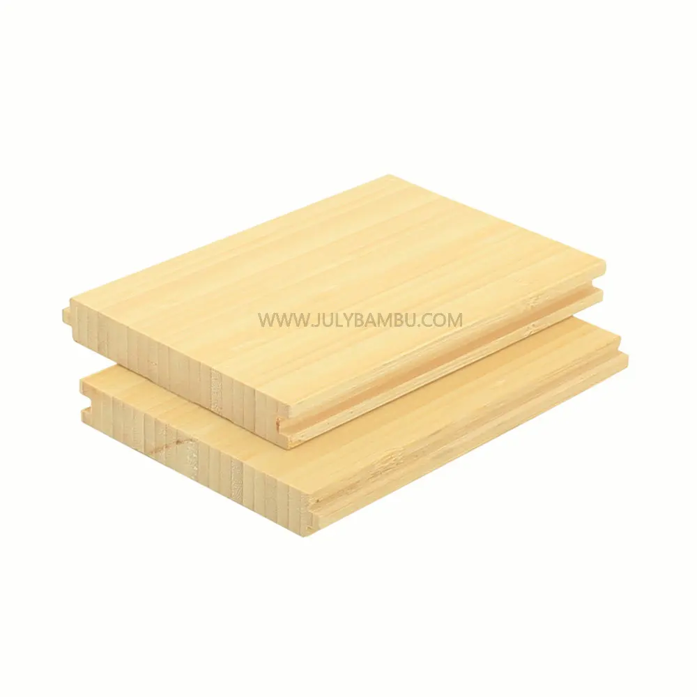 14mm 15mm Natural Bamboo Flooring / Laminated  Indoor Bamboo Parquet With Toung & Groove