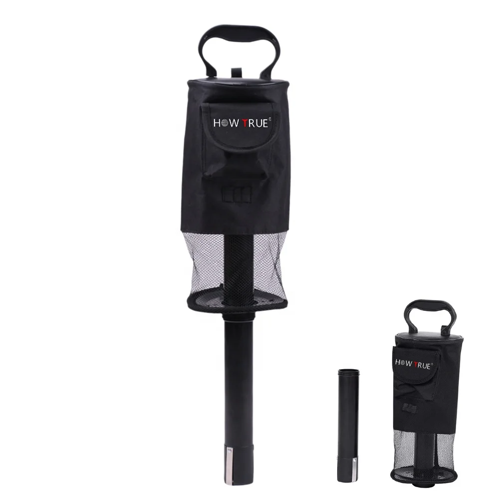 HOW TRUE Wholesale Detachable Plastic Golf Shag Bag Golf Ball Retriever Portable Telescopic Golf Ball Picker