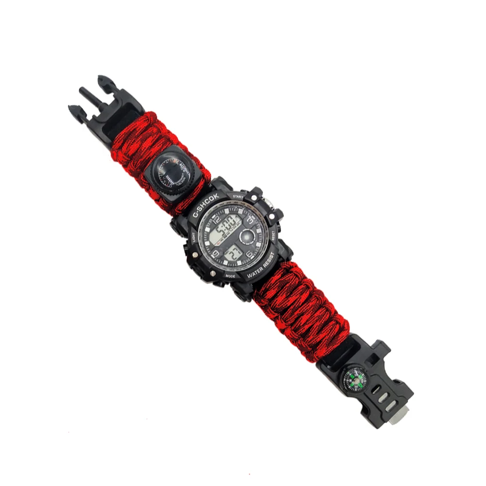 2023, новый модный многофункциональный пожарный стартер, компас, перезаряжаемый, для выживания, наружные аварийные часы