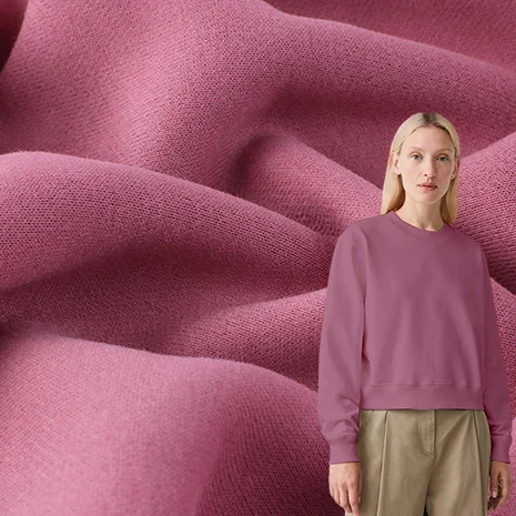 
Factory Supplier Comfortable Hoodie Sweatshirt fabric Cotton Polyester French Terry Fleece Fabric 